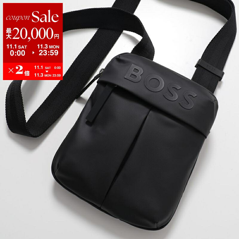 ★HUGO BOSS★ オールレザー ショルダーバッグ HUGO BOSS BLACK ヒューゴボス ショルダーバッグ RAY_S_ZIP_ENV