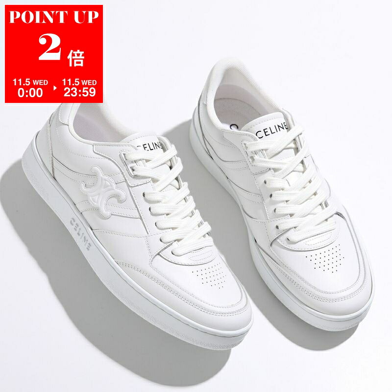 CELINE セリーヌ ブランク レースアップ ミドルスニーカー　新品未使用品 CELINE】セリーヌ レースアップ ロースニーカー カーフスキン (CELINE