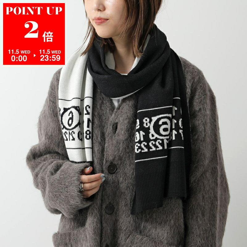 Maison Margiela ストール マルジェラ マフラー エムエムシックス メゾンマルジェラ マフラー ストール ブラック