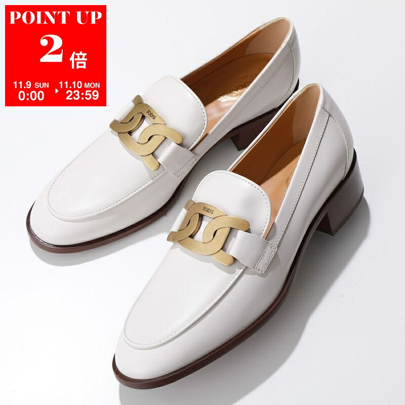 TOD'S ホワイトレザー ローファー　25㎝ Woman ホワイト レザー ローファー XXW28K0JE50SMX42B015 | Tods
