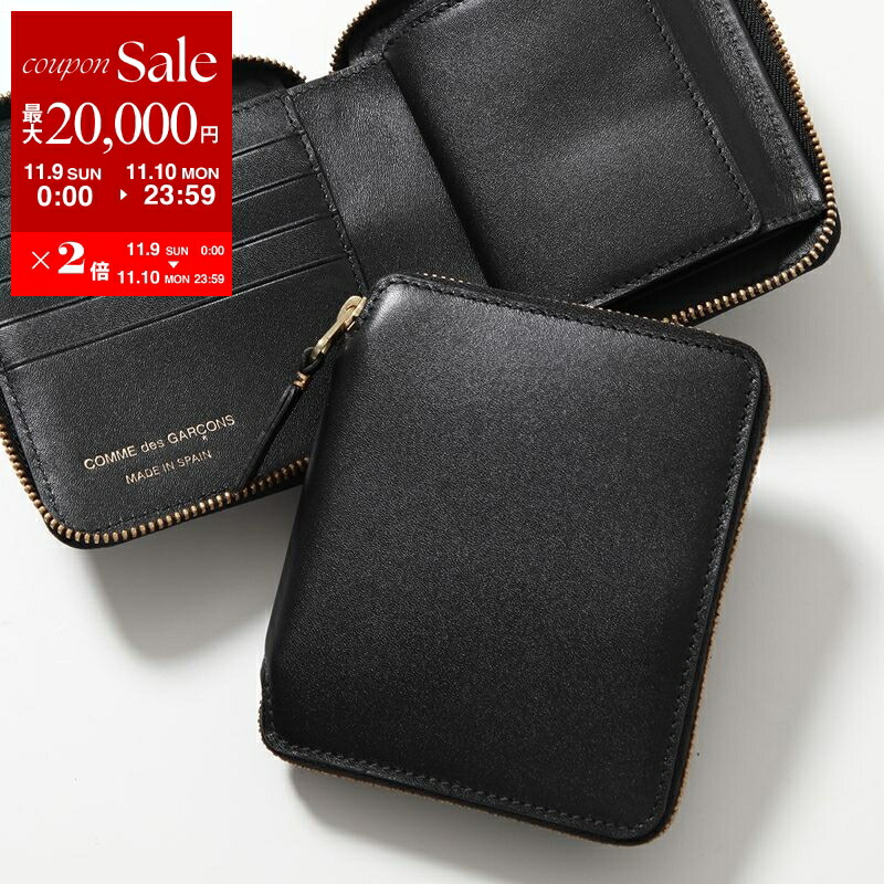 新品未使用　コムデギャルソン 二つ折り財布 オールブラック very black COMME des GARCONS コムデギャルソン 二つ折り財布 SA2100VB