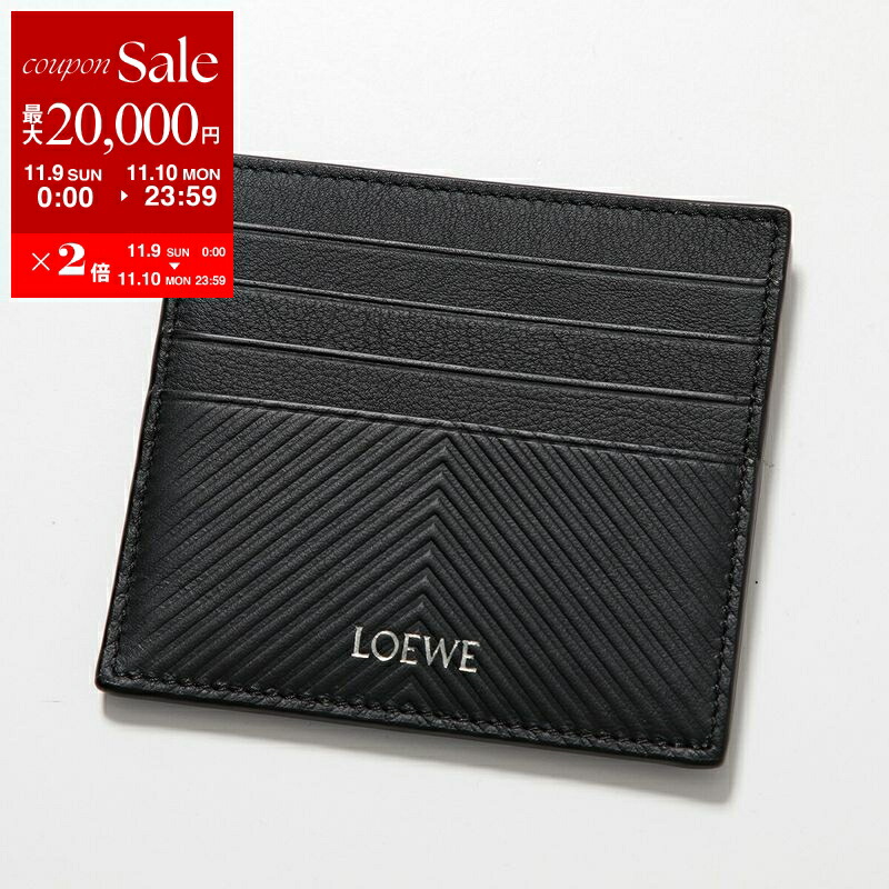 美品✨LOEWE 名刺入れ　ブラック　カールレザー　アナグラム LOEWE(ロエベ) / アナグラム/名刺入れ/カードケース/レザー