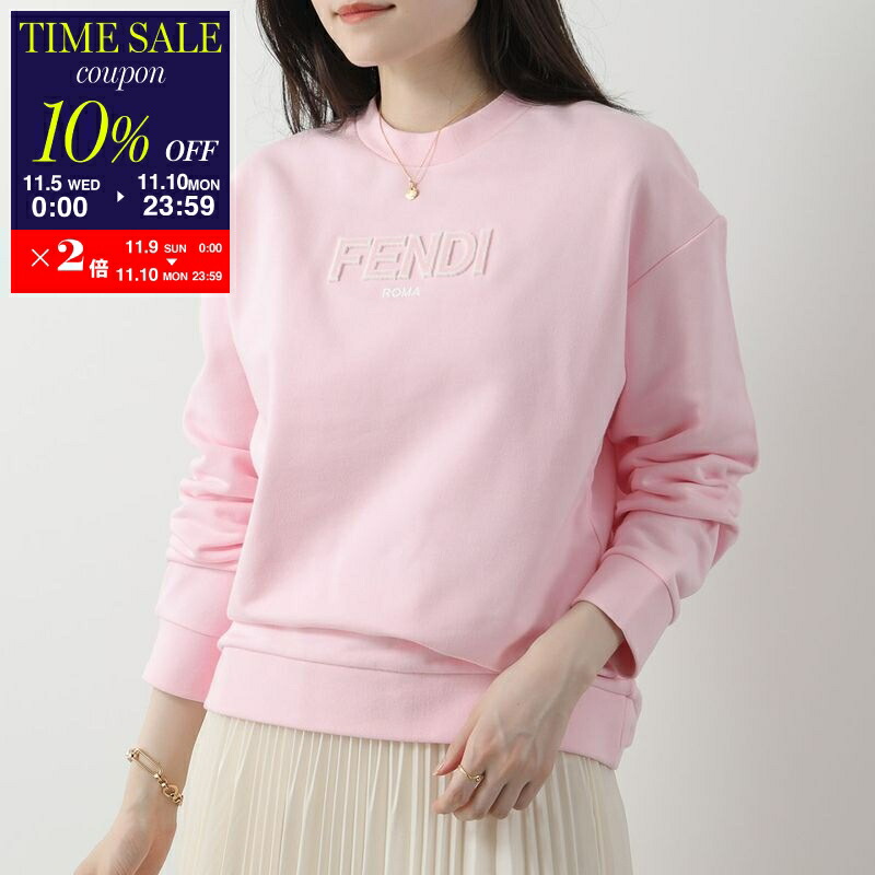 FENDI KIDS フェンディ キッズ セーター JUG175 AMJF レディース ガールズ ニット FFロゴ ズッカ柄 長袖 クルーネック コットン カラー2色 FENDI KIDS フェンディ キッズ セーター JUG175 AMJF