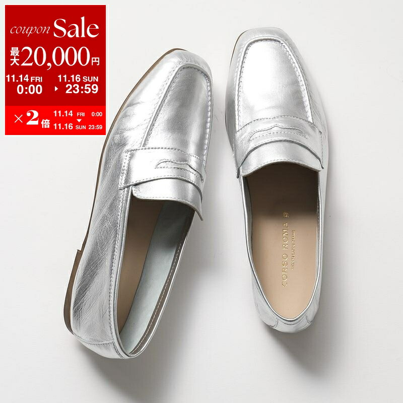新品 CORSO ROMA 9 ソフトレザー ローファー PAOLA4000 白 CORSO ROMA,9 ROMA 9 コルソローマ ローファー PAOLA4000 レディース