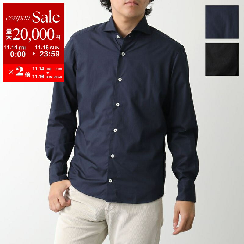 GIANNETTO シャツ カッタウェイカラー　チェック　VINCI FIT 麻 コットンリネン カッタウェイシャツ【VINCI FIT】｜giannetto（ジャン