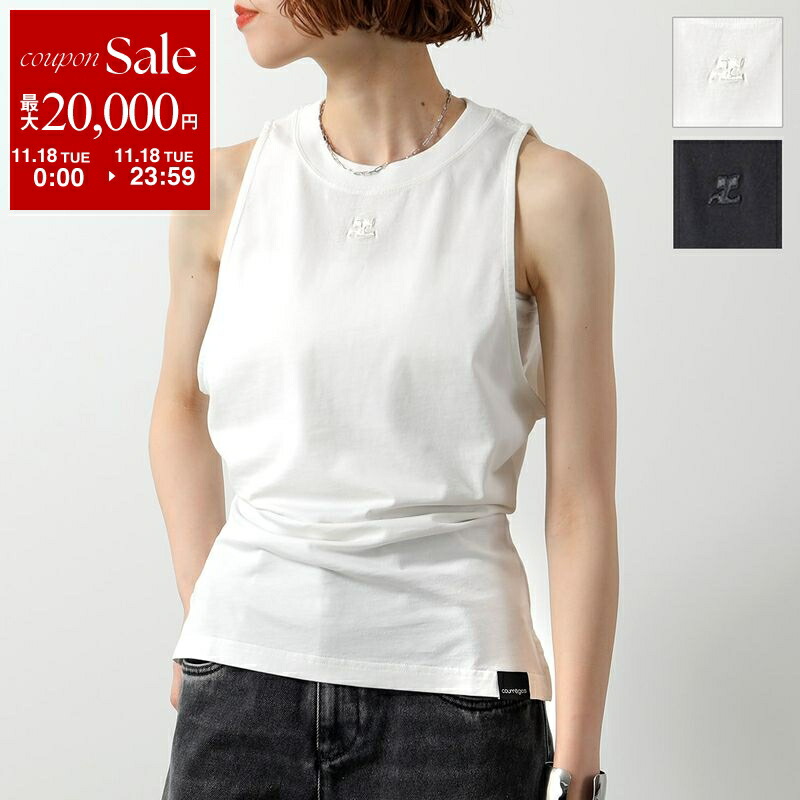 新品XS【クレージュ】CourregesロゴタンクトップRIB KNIT 新品XS【クレージュ】CourregesロゴタンクトップRIB KNIT 新品XS