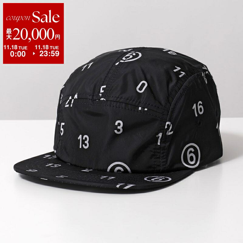 MM6 Maison Margiela ロゴ刺繍ベースボールキャップ ブラック MM6 エムエムシックス メゾンマルジェラ ベースボールキャップ