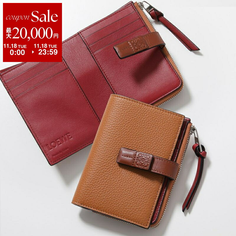 ま*き様 LOEWE 二つ折り財布 楽天市場】LOEWE ロエベ 二つ折り財布 KNOT COMPACT ZIP AROUND ノット