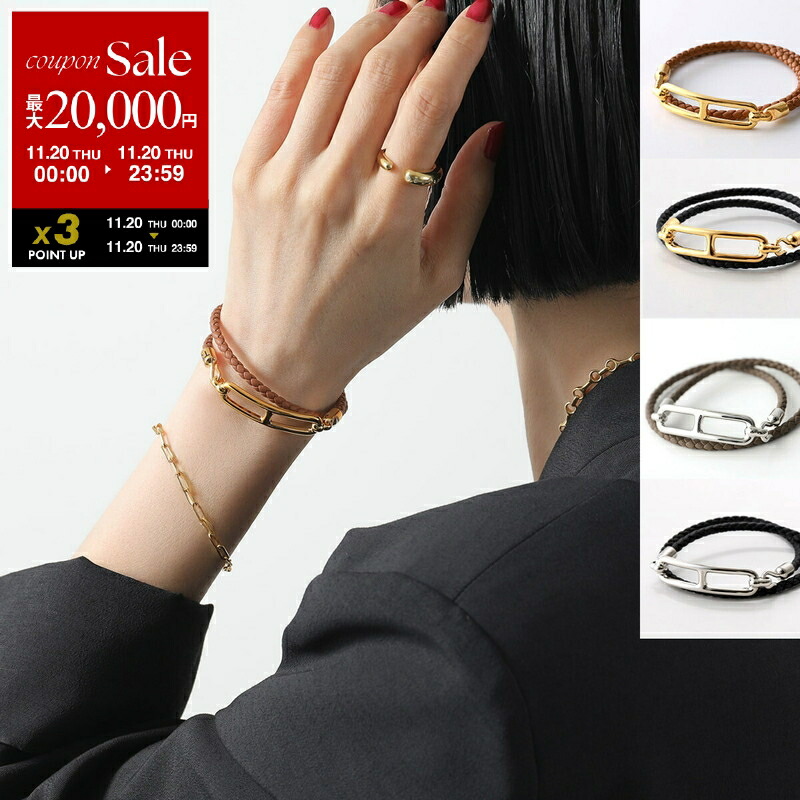 未使用エルメス　オーケリー　シルバーネックレス＆ピアス　黒 f-22436-1.jpg