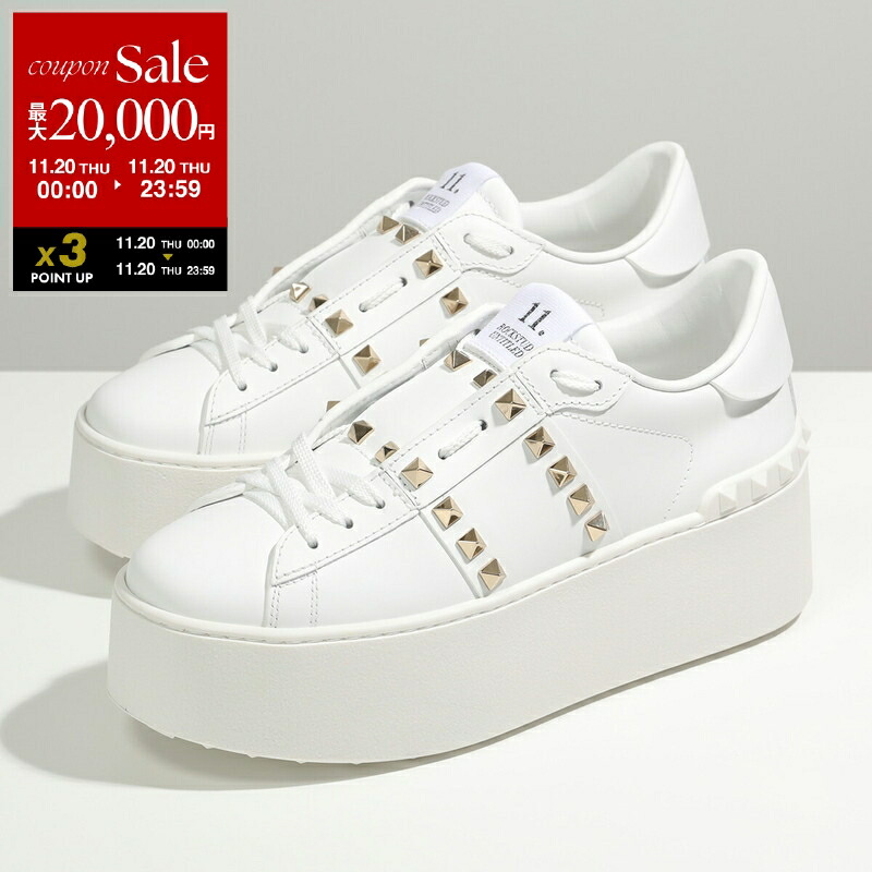 Valentino バレンティノ ホワイト ハイカット スニーカー ヴァレンティノ VALENTINO VALENTINO スニーカー S0HP0 BHS オープン