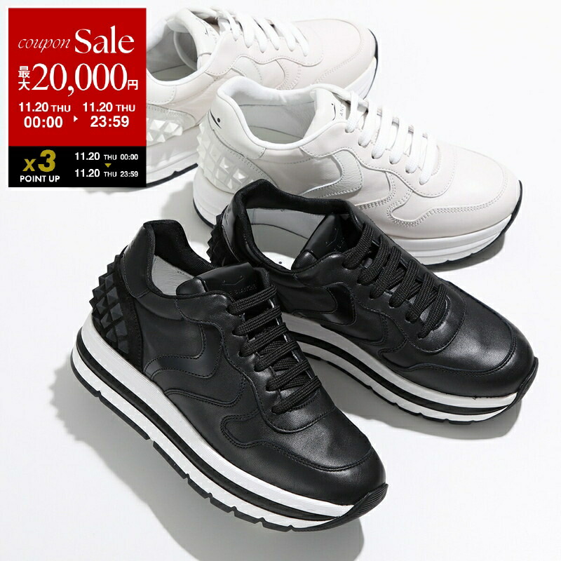 VOILE BLANCHE ブラック ハイカットブーツ Voile Blanche Melany Fur Sneaker Black-Pewter