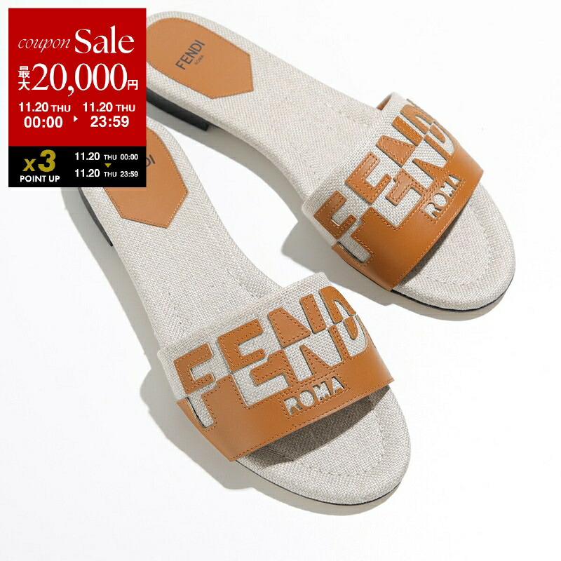 値下げ⭐︎ FENDI ロゴサンダル　サイズ36 FENDI フェンディ サンダル BAGUETTE バゲット レザー スライド 8R8136