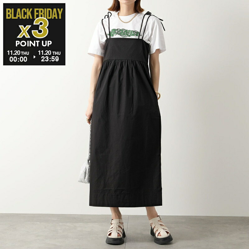 楽天市場】GANNI ガニー シャツ ワンピース Stripe Cotton Wide Mini