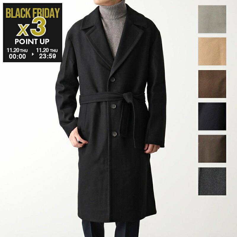 HEVO メルトンダブルブレストチェスターコート 48 L イーヴォ ブラック 中古・古着通販】Hevo (イーヴォ) チェスターコート ブラック サイズ