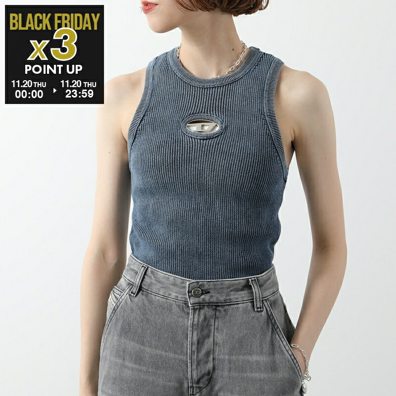 diesel タンクトップ　ノースリーブ　ベルト付き DIESEL（ディーゼル）の「レディース タンクトップ ノースリーブT