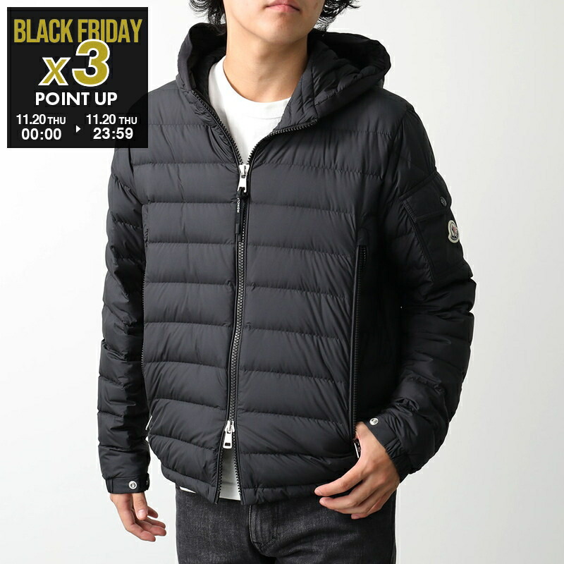 22AW モンクレール サイドラインロゴ　ナイロン ダウン ジャケット 370315301_1.jpg