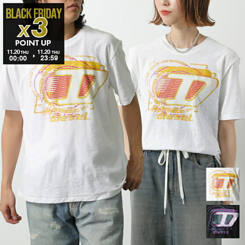 DIESEL レディースTシャツ　M 楽天市場】DIESEL ディーゼル 半袖 Tシャツ T-REG-C26 A05426 0HERA