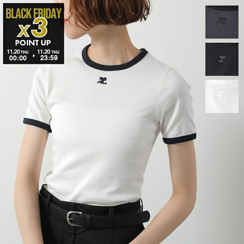 楽天市場】COURREGES クレージュ シグニチャーコントラスト半袖Tシャツ