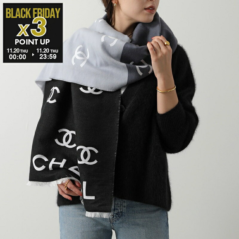 シャネル CHANEL カシミヤ　スカーフ　ストール　マフラー バイカラー 楽天市場】CHANEL シャネル コットンストール AA7540 B05643