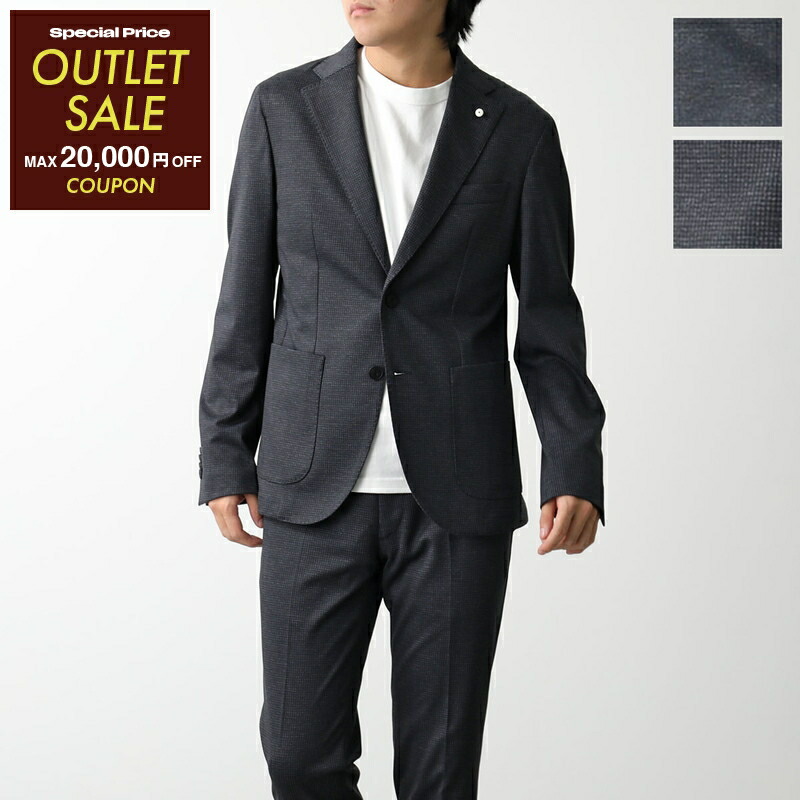 タリアトーレ ウール 2Bシングルテーラードスーツ セットアップ ブラック　46 タリアトーレ ウール 2Bシングルテーラードスーツ セットアップ