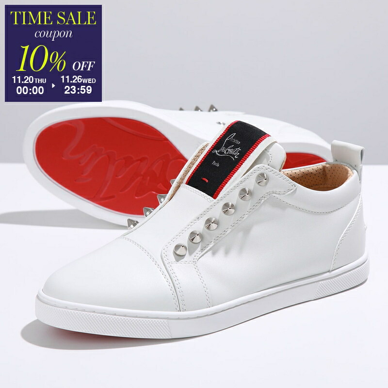 未使用✨クリスチャンルブタン ヴィエイラ2フラット スタッズローカットスニーカー Vieira 2 ホワイト カーフレザー - Shoes - Women - Christian Louboutin