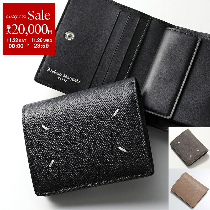 maison margiela 二つ折り財布 Maison Margiela メゾンマルジェラ 2つ折り財布/WALLET COMPACT ZIP