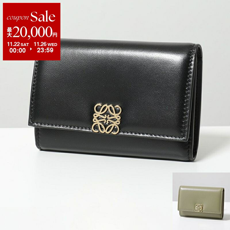 LOEWE 三つ折財布 ブラック LOEWE ロエベ 三つ折り財布 TRIFOLD トライフォールド C565TR2X04