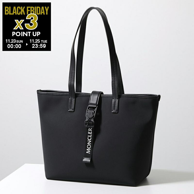 モンクレール MONCLER トートバッグ ブラック　イタリア製 モンクレール MONCLER トートバッグ ブラック イタリア製