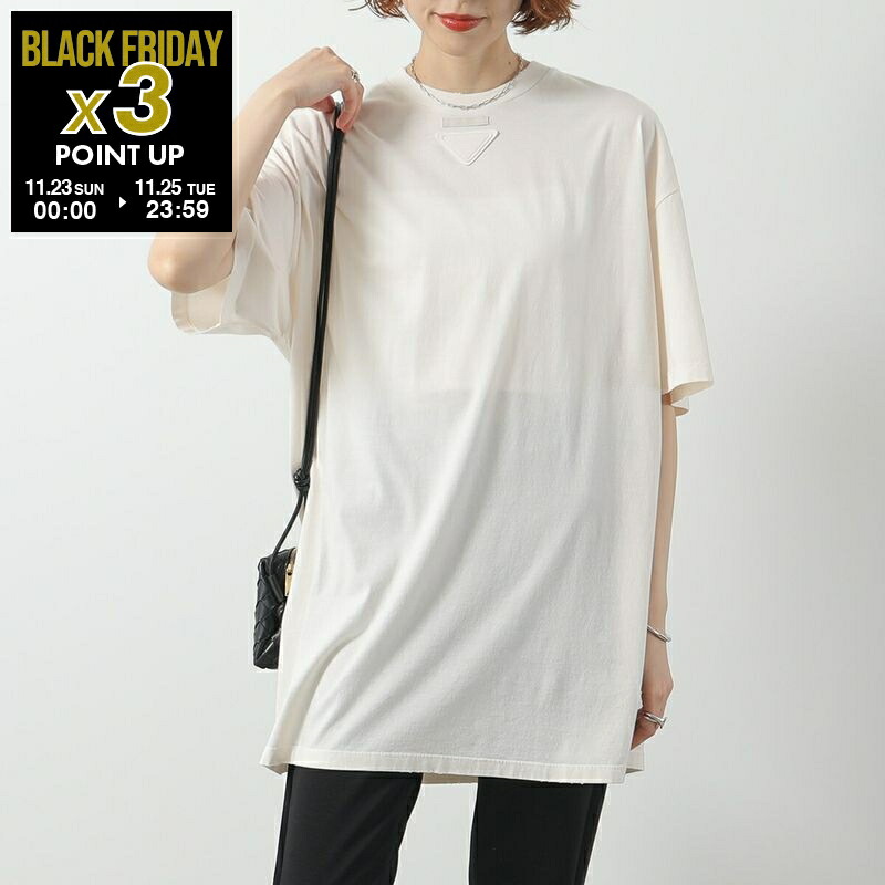 25SS PRADA プラダ　コットンTシャツ カットソー　トップス 楽天市場】PRADA プラダ 長袖 Tシャツ 34658 14LQ レディース ロンT