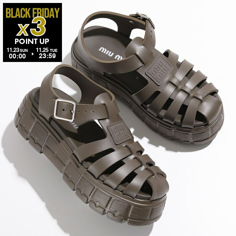 楽天市場】MIUMIU ミュウミュウ トングサンダル 5Y154E 3LKK