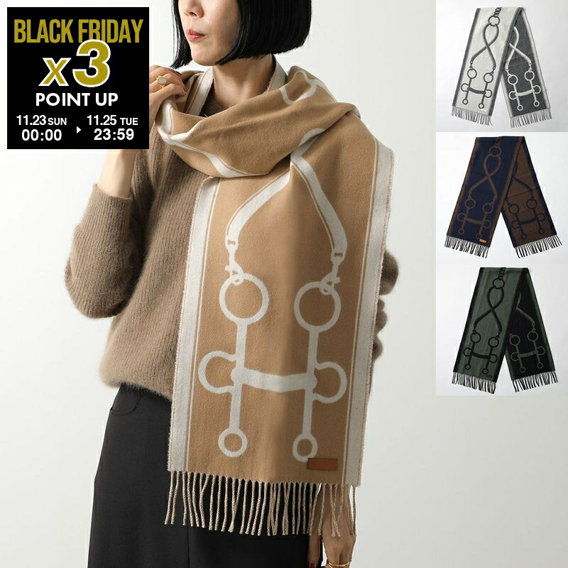 ロエベ　LOEWE　マフラー　ストール　アナグラム　フリンジ　カシミヤ混 ロエベ LOEWE マフラー ストール アナグラム フリンジ カシミヤ混