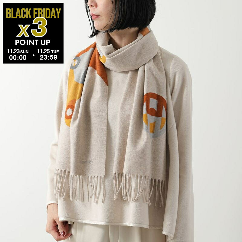 KAKEエルメス　カシミア　マフラー　ラブストーリー オシャレなデザイン♪】HERMES《ラブストーリー》マフラー (HERMES