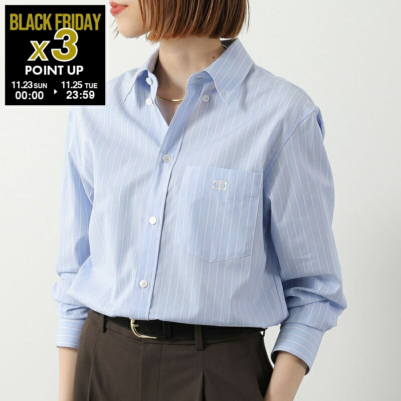 セリーヌ　ロゴ　ブラウス 371115066_1.jpg