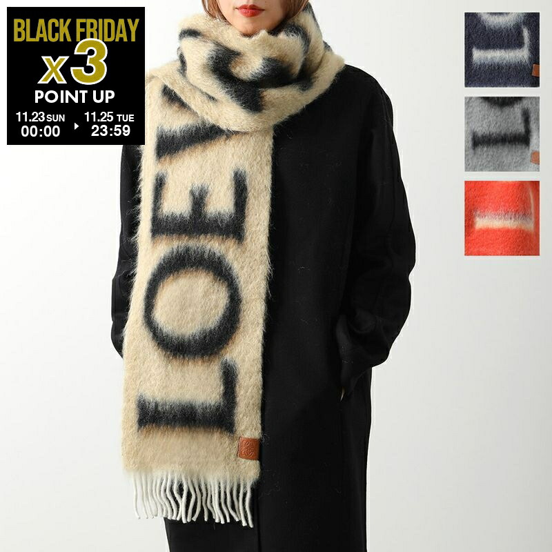 楽天市場】LOEWE ロエベ Mohair WoolStrip Scarf ストライプ モヘア
