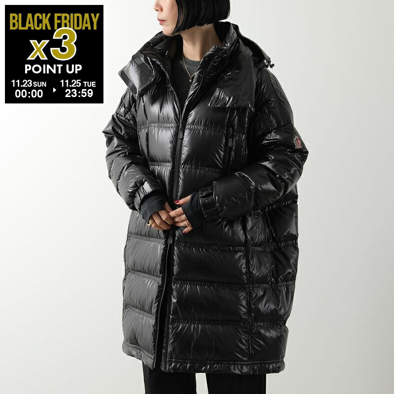 モンクレール　フード付きブラックキルティングダウンジャケット 中古・古着通販】MONCLER (モンクレール) キルティングダウン