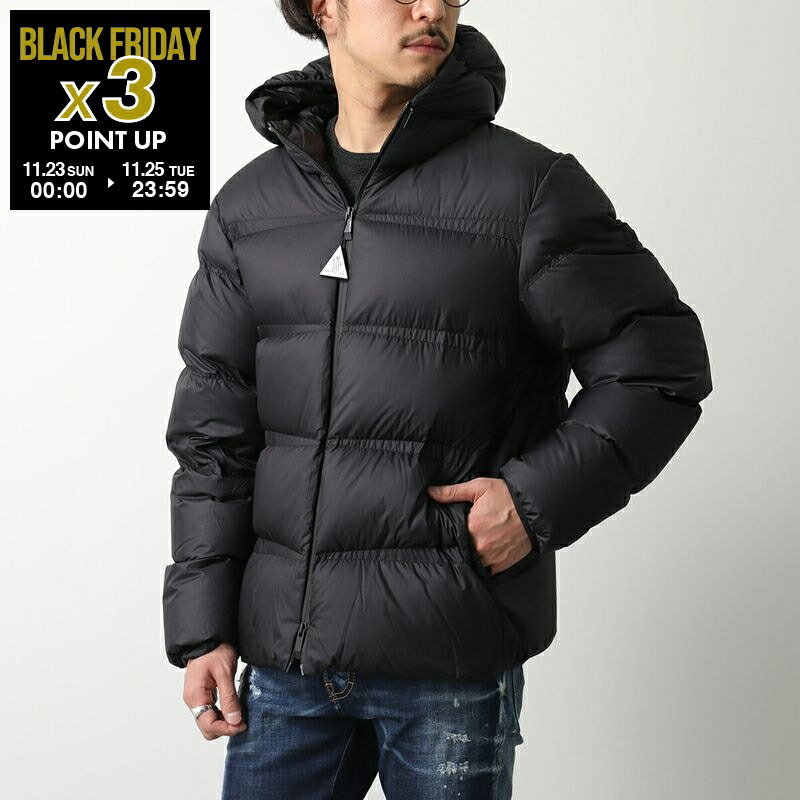 2日限定値下げ‼️MONCLER ブラック フード付きジャケット MONCLER ブラック ダウンジャケット フード付き