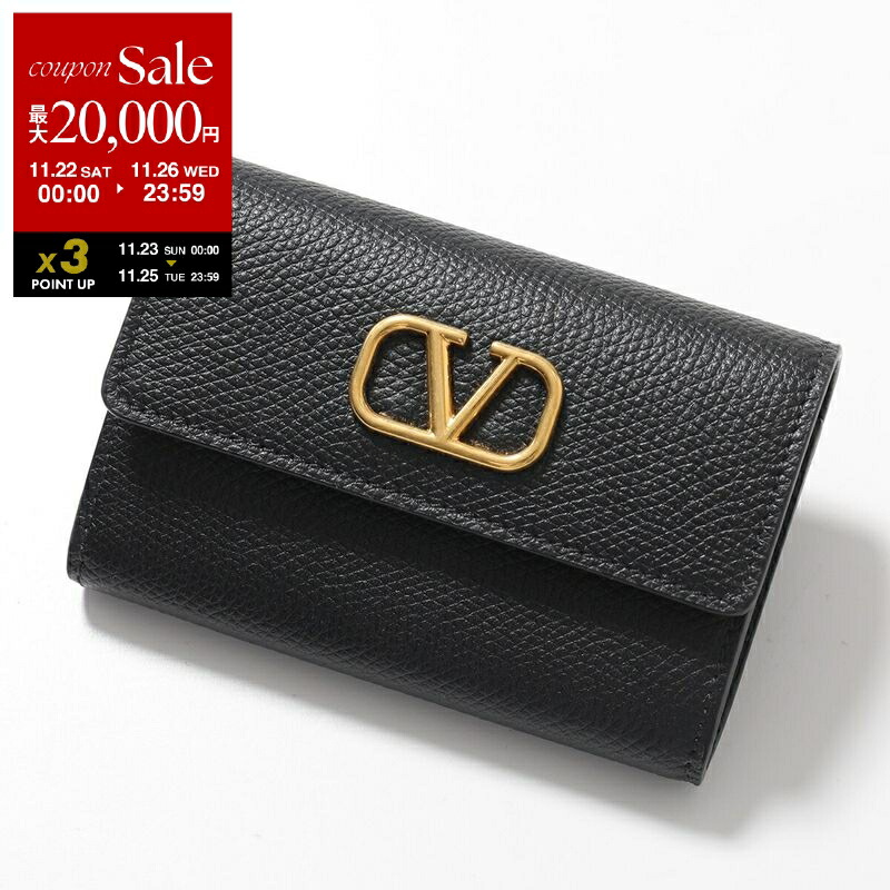 ヴァレンティノ　二つ折り財布　コンパクトウォレット　スタッズ　ブラック 新品・未使用品）ヴァレンティノ ガラヴァーニ Valentino Garavani