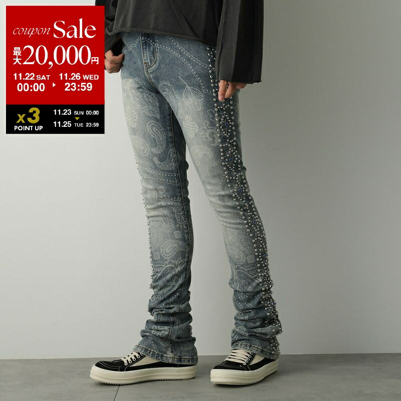 GUAPI guapi ブラックモノグラム フレアデニム 30 GUAPI フレアデニム 30 - メルカリ