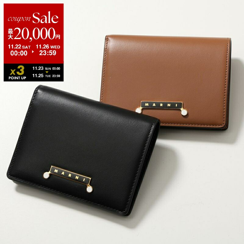 楽天市場】MARNI マルニ 二つ折り財布 PFMI0066U0 LV688 レディース