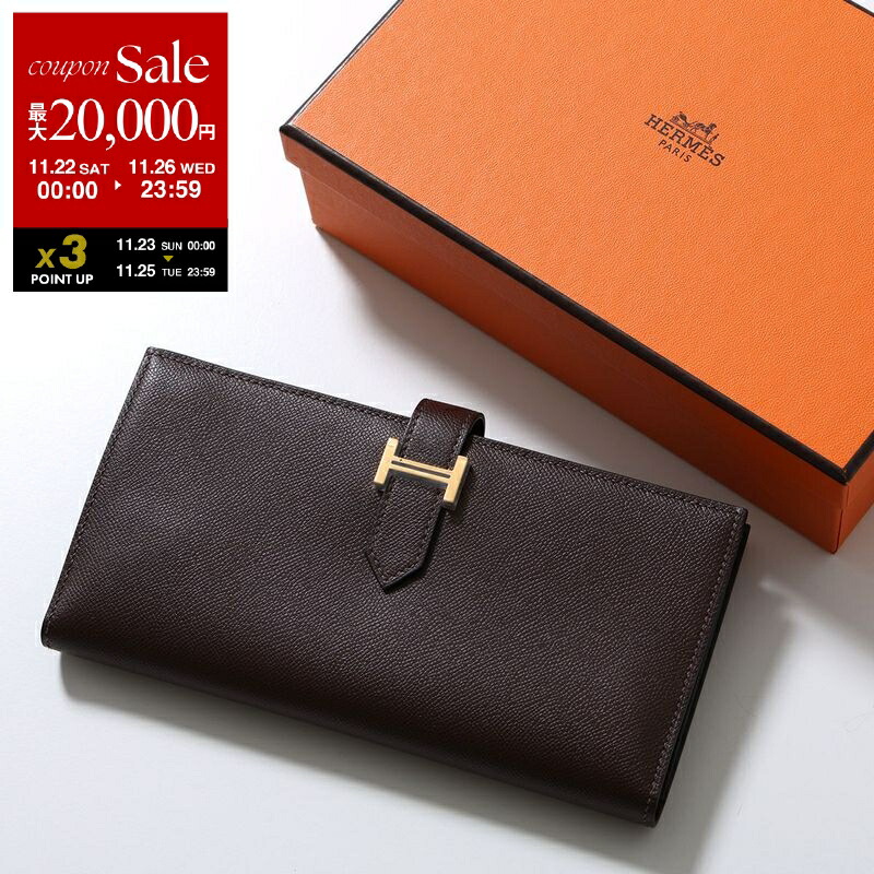 楽天市場】HERMES エルメス 二つ折り長財布 Bearn Souffle ベアン