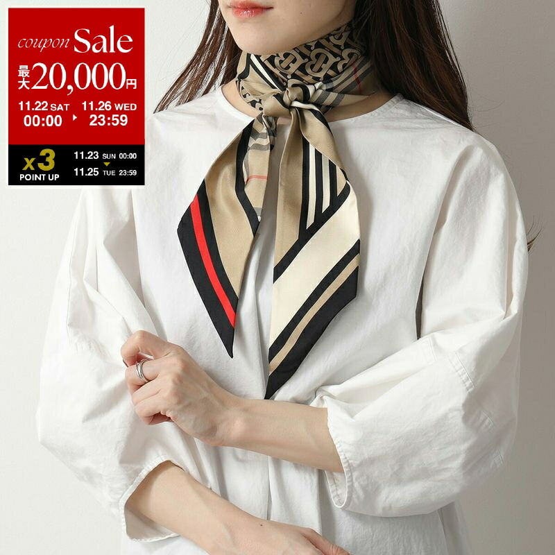 バーバリー　スカーフ 楽天市場】BURBERRY バーバリー スカーフ SS CHK PDOT SLK LOSANGE