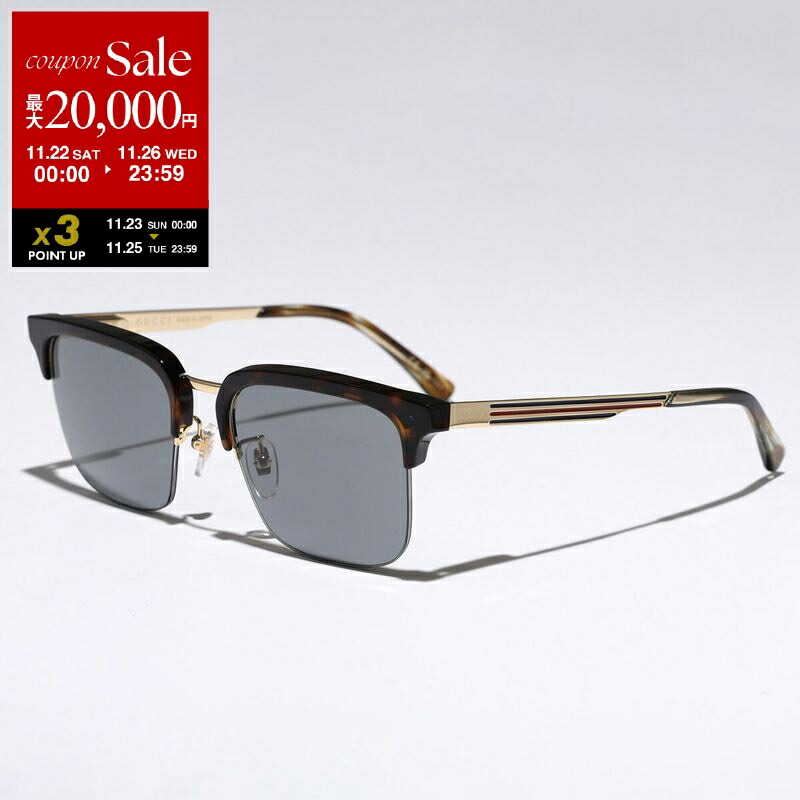 ITK GUCCI ブラック サングラス GG0382S Gucci Grey Square Men's Sunglasses GG0382S 001 56 889652176833