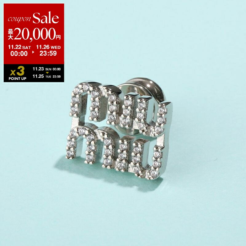 ミュウミュウ　クリスタルブローチ　ゴールド miu MIUMIU ミュウミュウ ブローチ 5JS116 2DNC レディース ピン