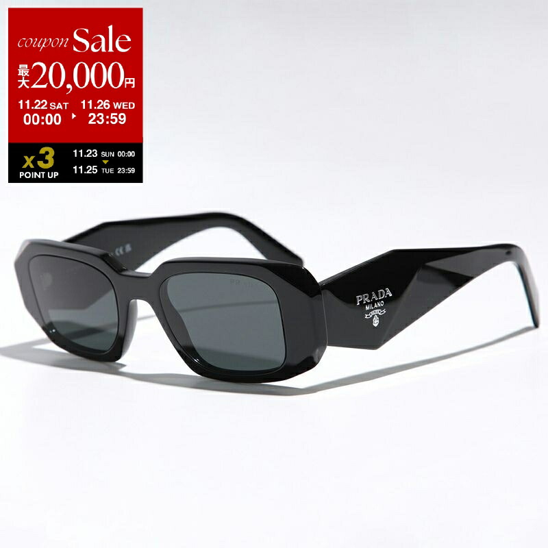プラダ シンボル サングラス ケース付き PRADA】シンボル サングラス ロゴ ブラック 関税送料込み (PRADA