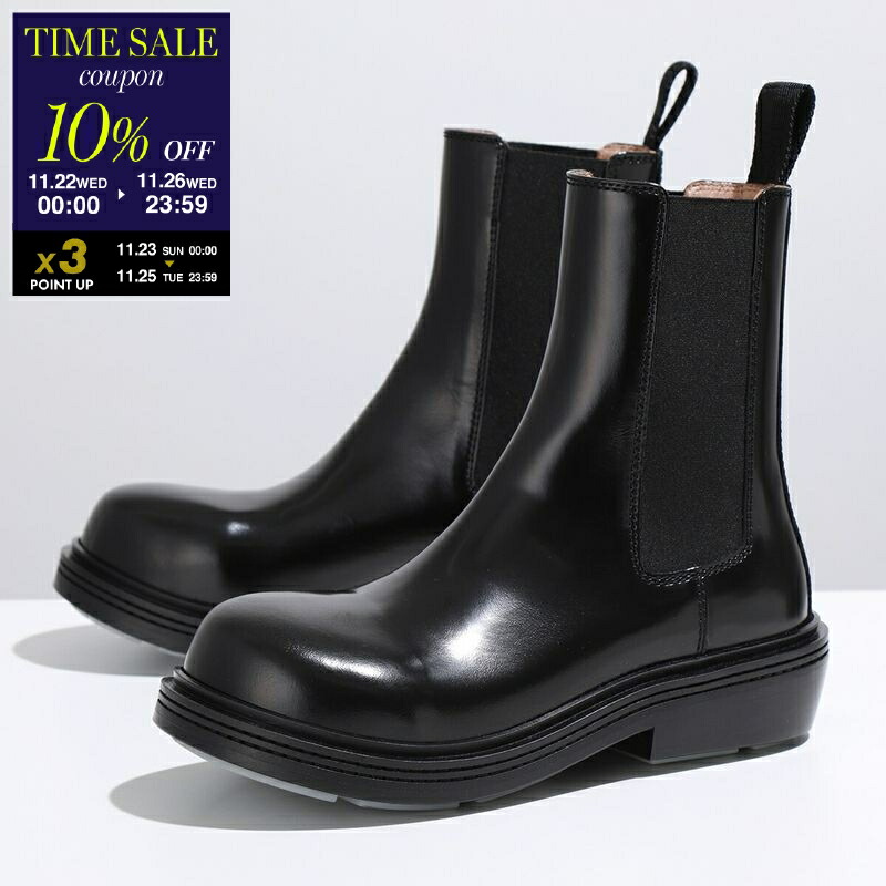 BOTTEGA VENETA ラグブーツ サイズ36 ブラック 保存袋付 BOTTEGA VENETA ラグ チェルシー ブーツ 36 1/2 ネロ カーフレザー