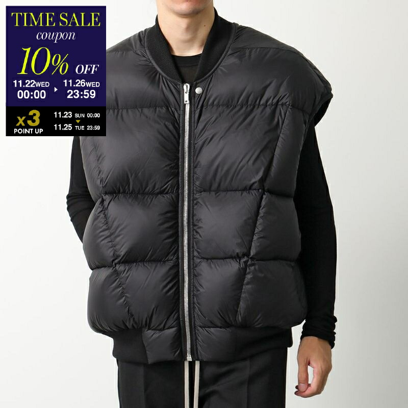 リックオーエンス　フード付きオリーブグリーンレザーダウンベスト　46 楽天市場】Rick Owens リックオウエンス ダウンベスト SEALED VEST
