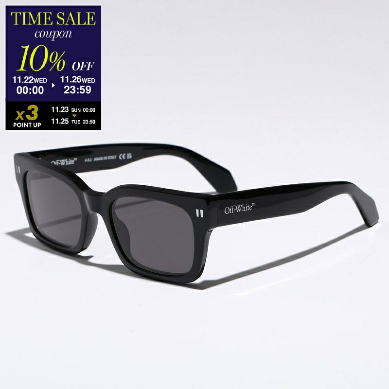 Off-White ブラック スクエアサングラス Off-White Eyewear オフホワイト Arthur スクエアサングラス