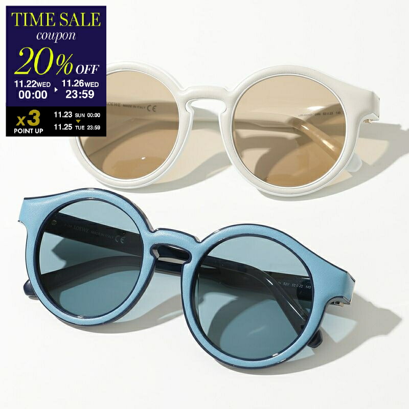 LOEWE ロエベ ロゴ サングラス アイウェア 新品未使用正規品 LOEWE ロエベ サングラス LW40089I レディース ラウンド型 メタルロゴ