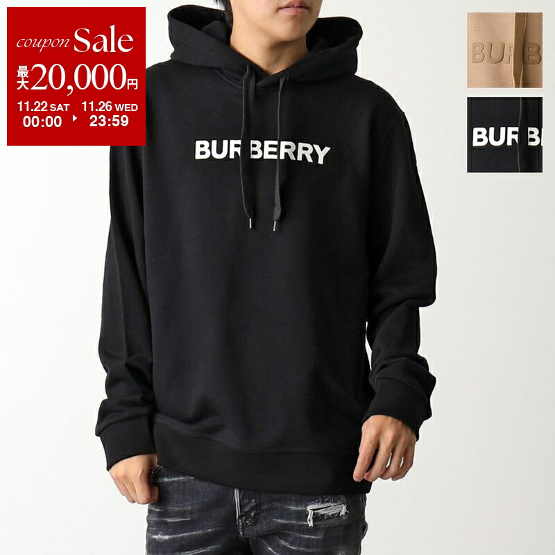 BURBERRY プルオーバーパーカー ブラック バーバリー BURBERRY パーカー フーディー プルオーバー ブラック