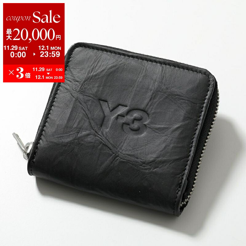 楽天市場】Y-3 ワイスリー 二つ折り財布 IN2384 メンズ ロゴ レザー